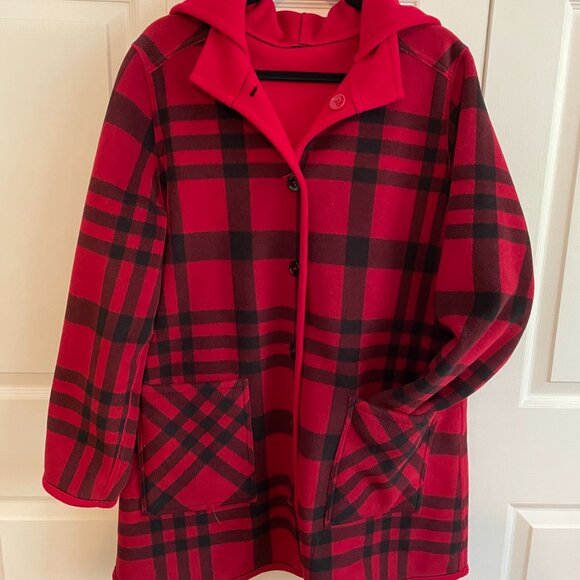 Susan Graver Weekend Reversible Polar Fleece Coat - Large - Picture 6 of 9